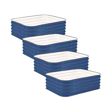 4-Pack Medium Modular Metal Raised Garden Bed Kit - 15” Tall
